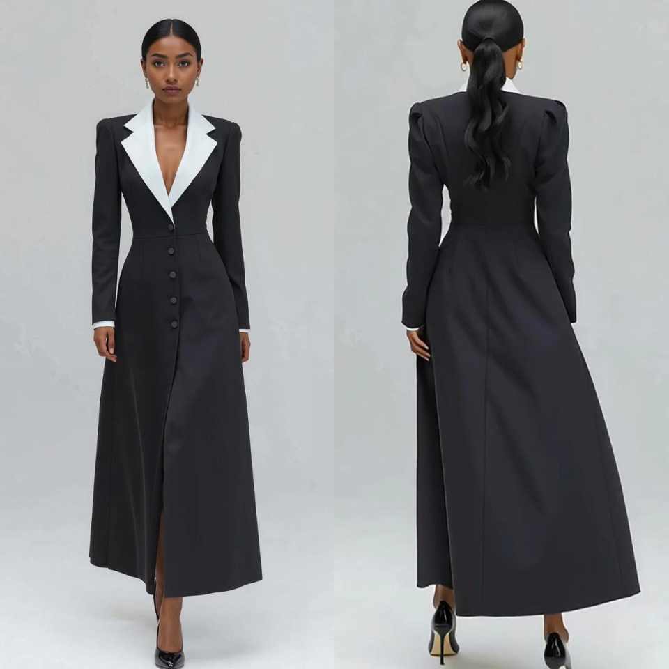 Women'S Formal Wear For A Wedding Guest - Jaket Blazer Panjang Wanita A Line