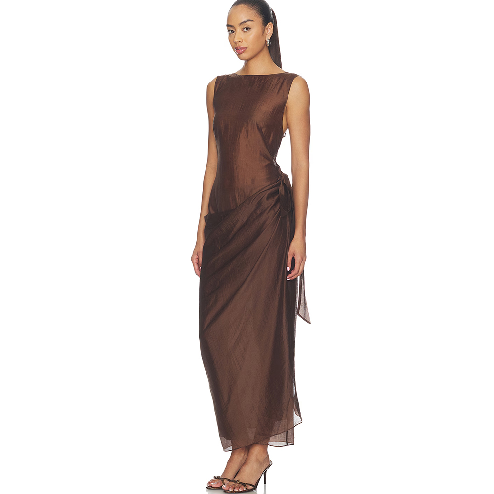 Women'S Formal Wear For A Wedding Guest - Gaun Malam Tanpa Lengan Model Off