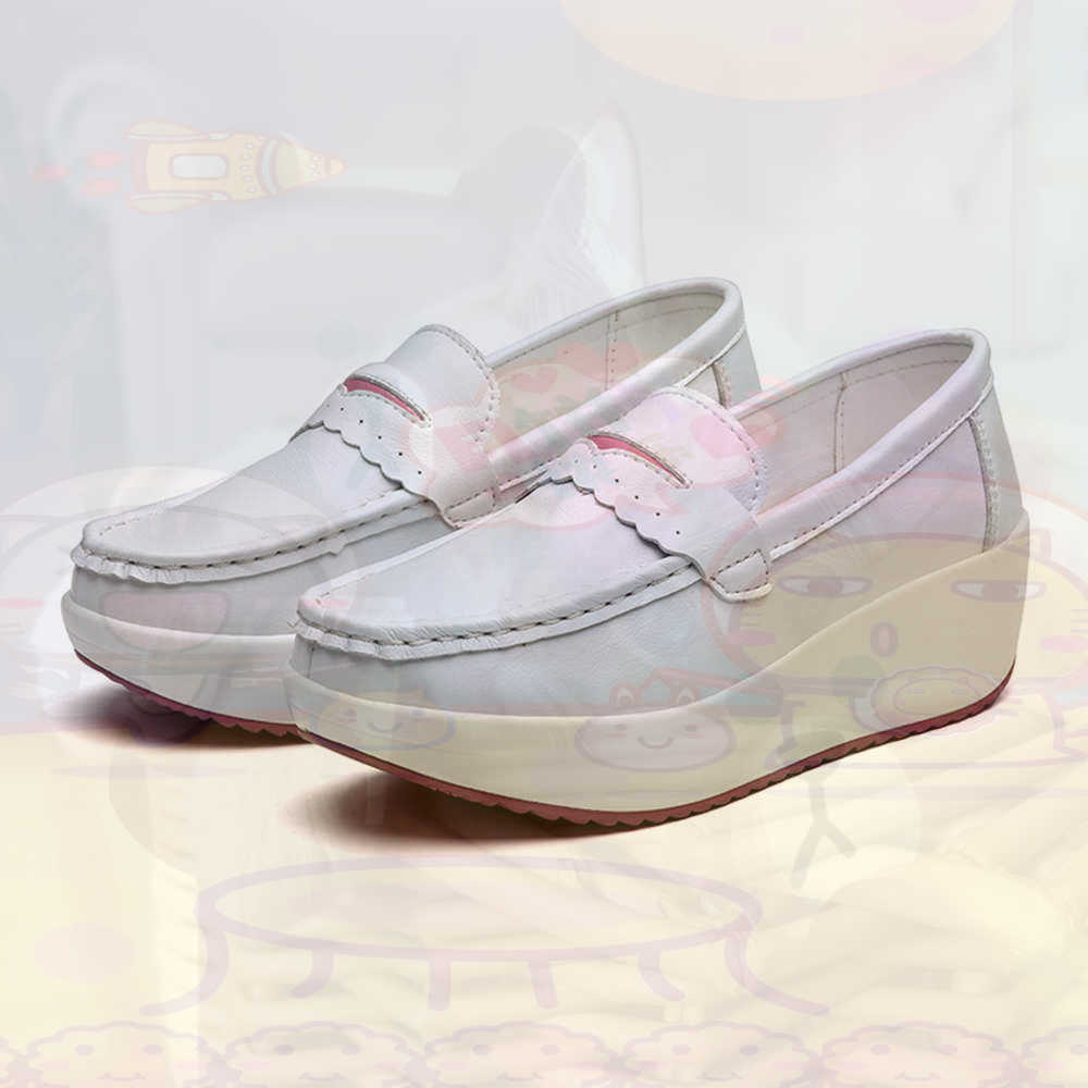 Formal Wear For Women Lifestyle - Plataform Sepatu Kets Merah Muda Musim