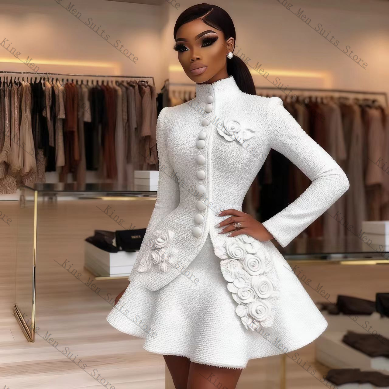 Women'S Formal Wear For A Wedding Guest - Setelan Jas Wanita Mewah Warna Putih