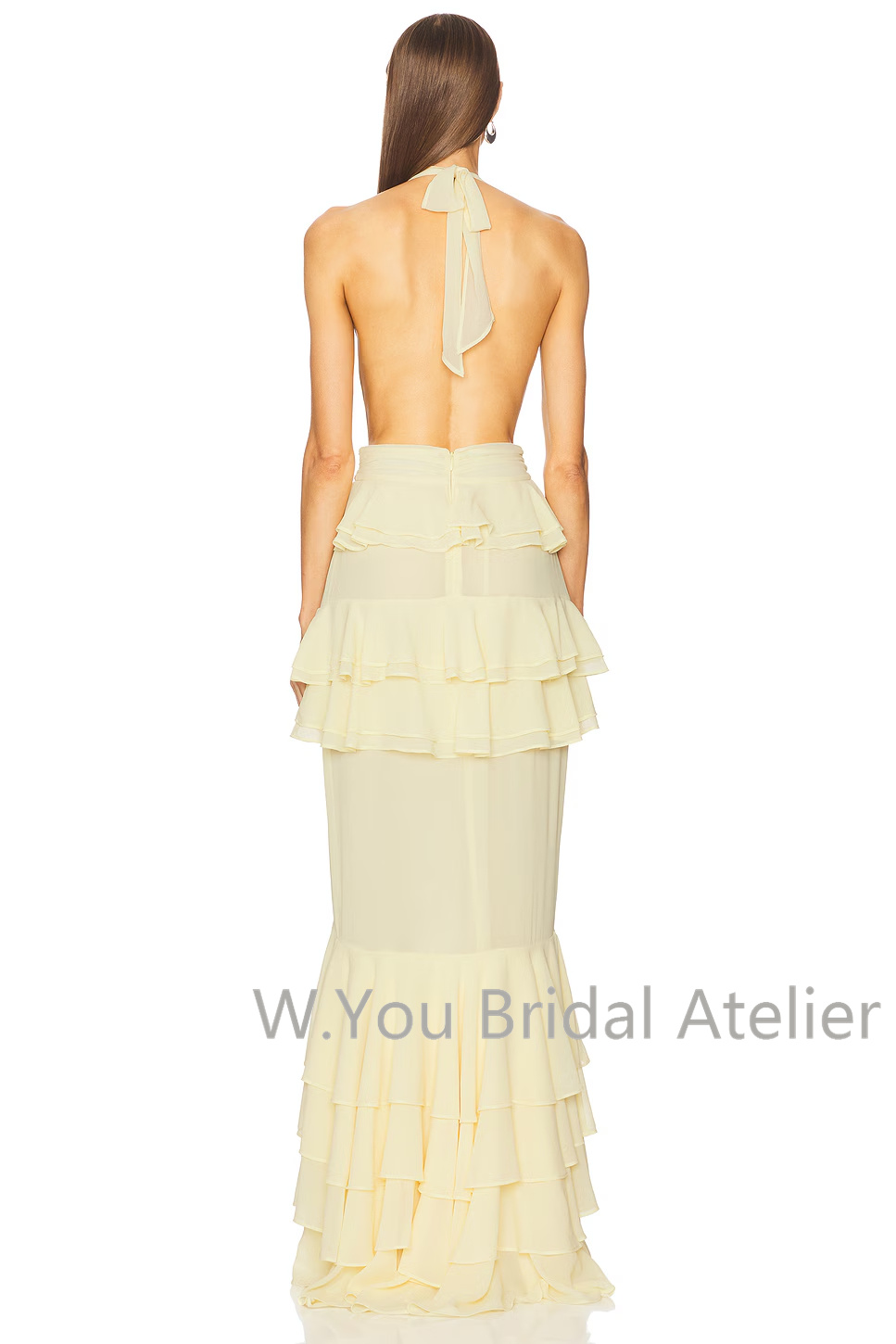 Women'S Formal Wear For A Wedding Guest - Gaun Malam Maxi dengan Kerah V