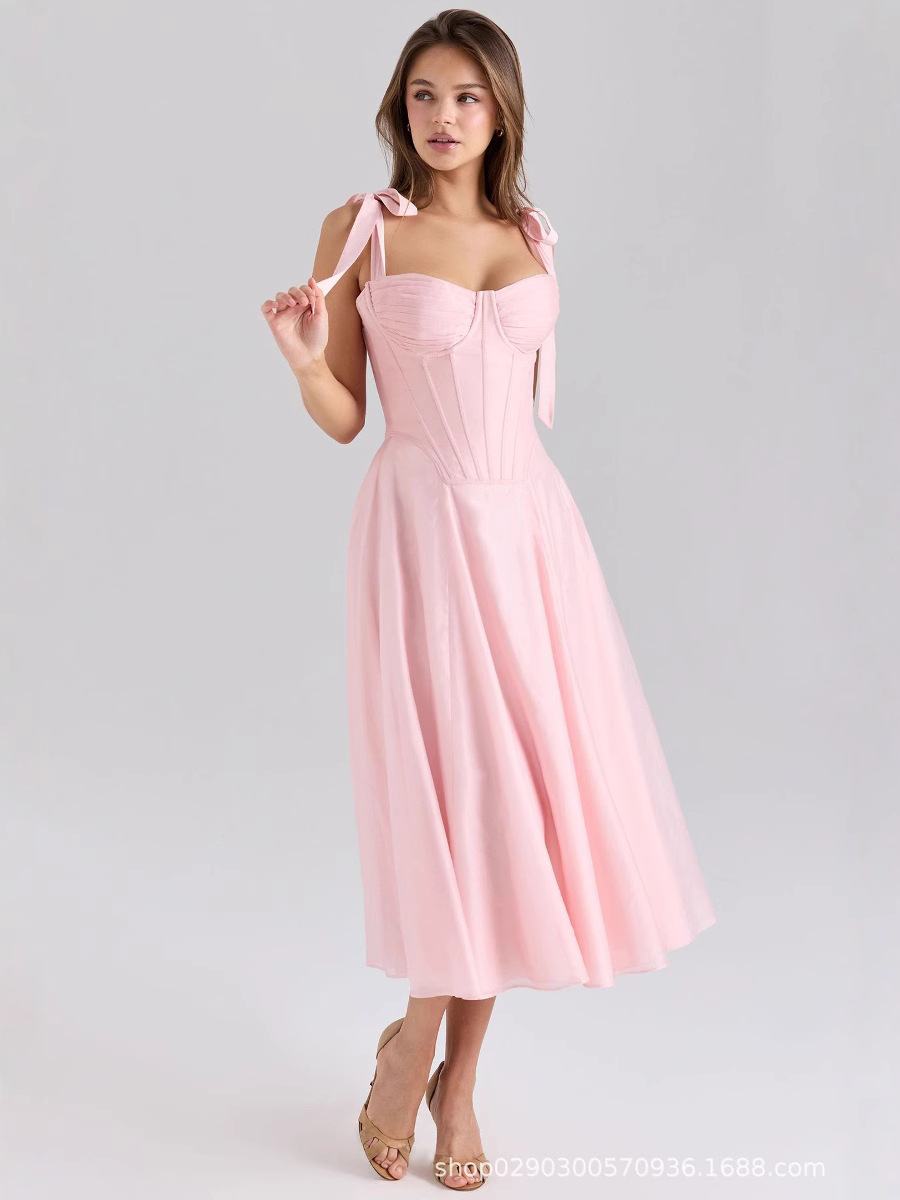 Women'S Holiday Formal Wear - Gaun Prom Wanita Merah Muda Seksi