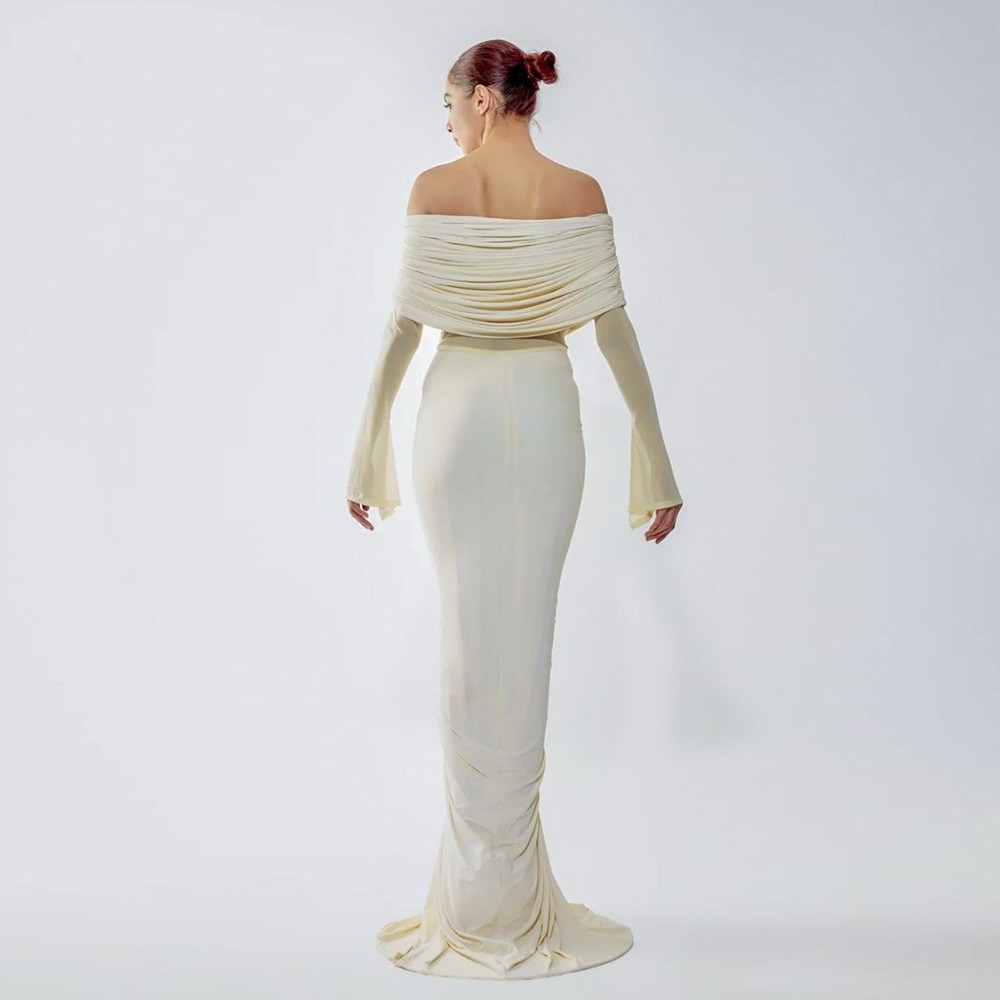 Gaun Prom Wanita Warna Beige S - Women'S Formal Wear For A Wedding Guest ulasan dan harga