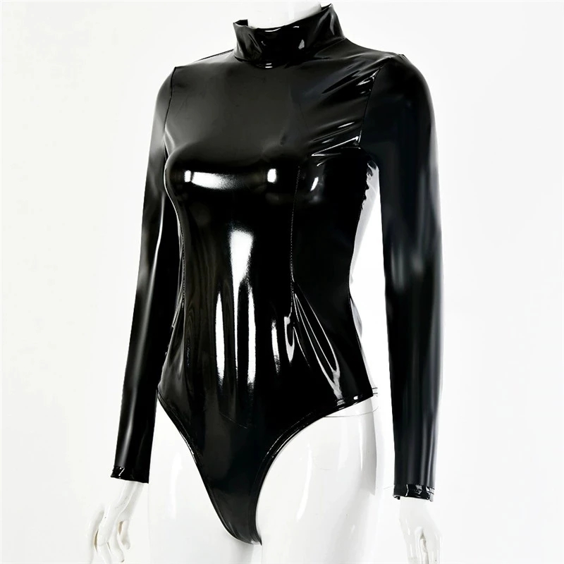 Bodysuit wanita berbahan PVC i - Turtleneck Bodysuit Office ulasan dan harga