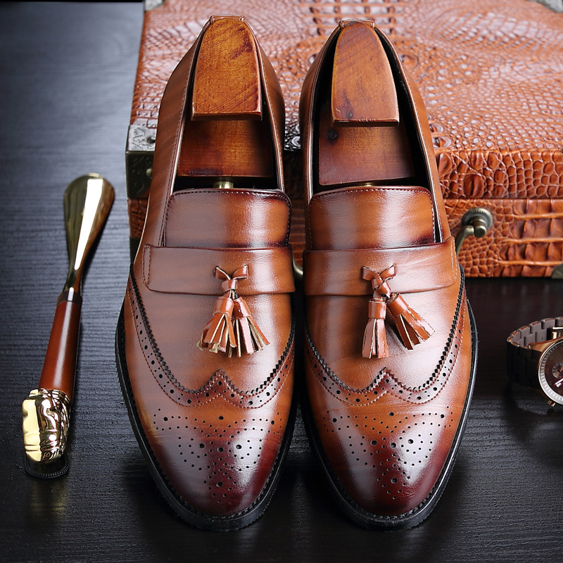 Sepatu Loafer Kulit Pria Klasi - Formal Wear Women'S Loafers ulasan dan harga