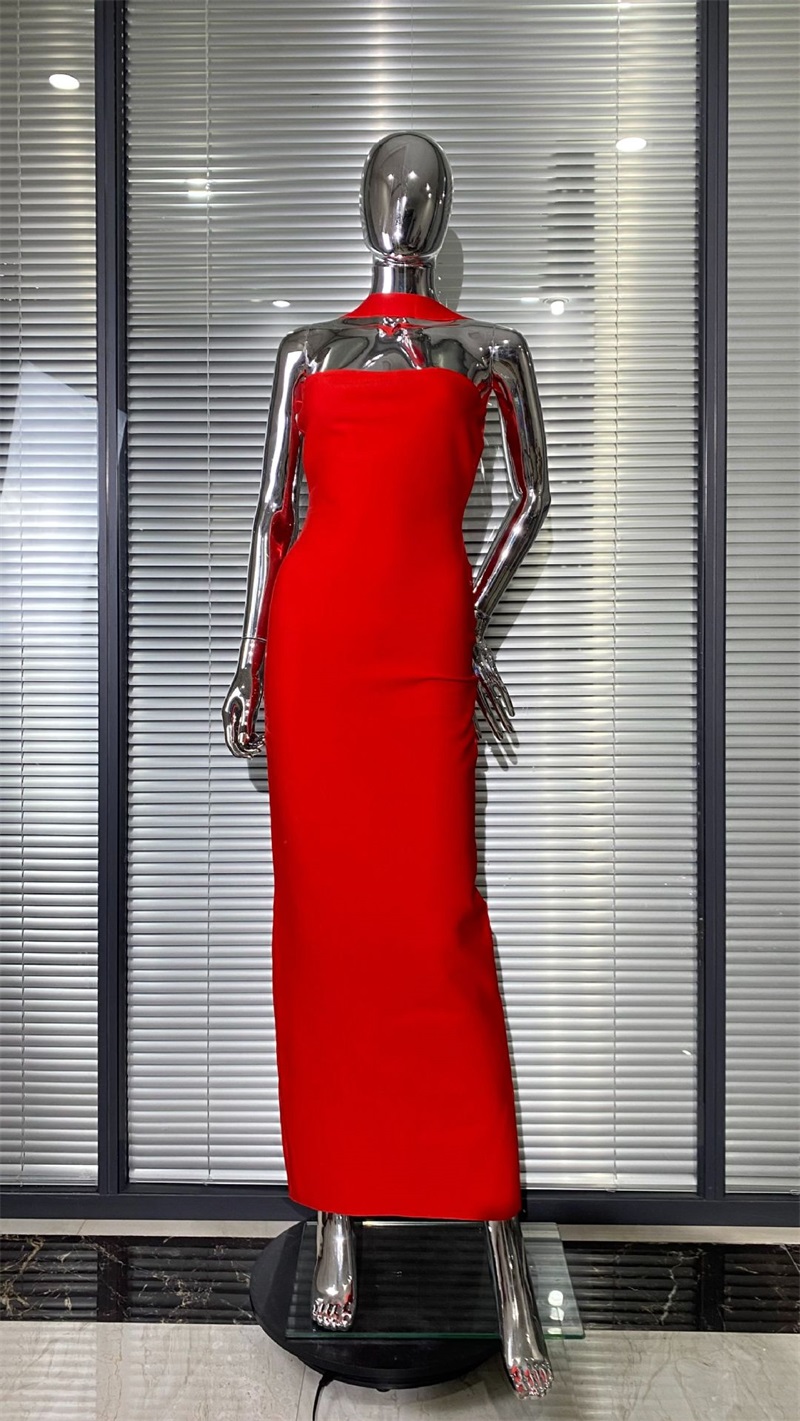 Gaun Prom Wanita Merah Model P - Women'S Holiday Formal Wear ulasan dan harga