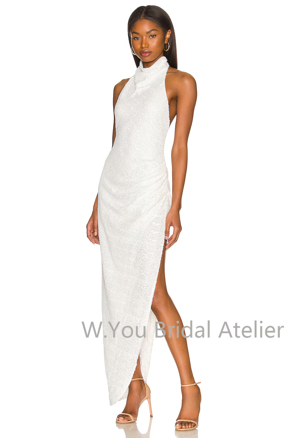 Gaun Malam dengan Kerah Halter - Women'S Formal Wear For A Wedding Guest ulasan dan harga
