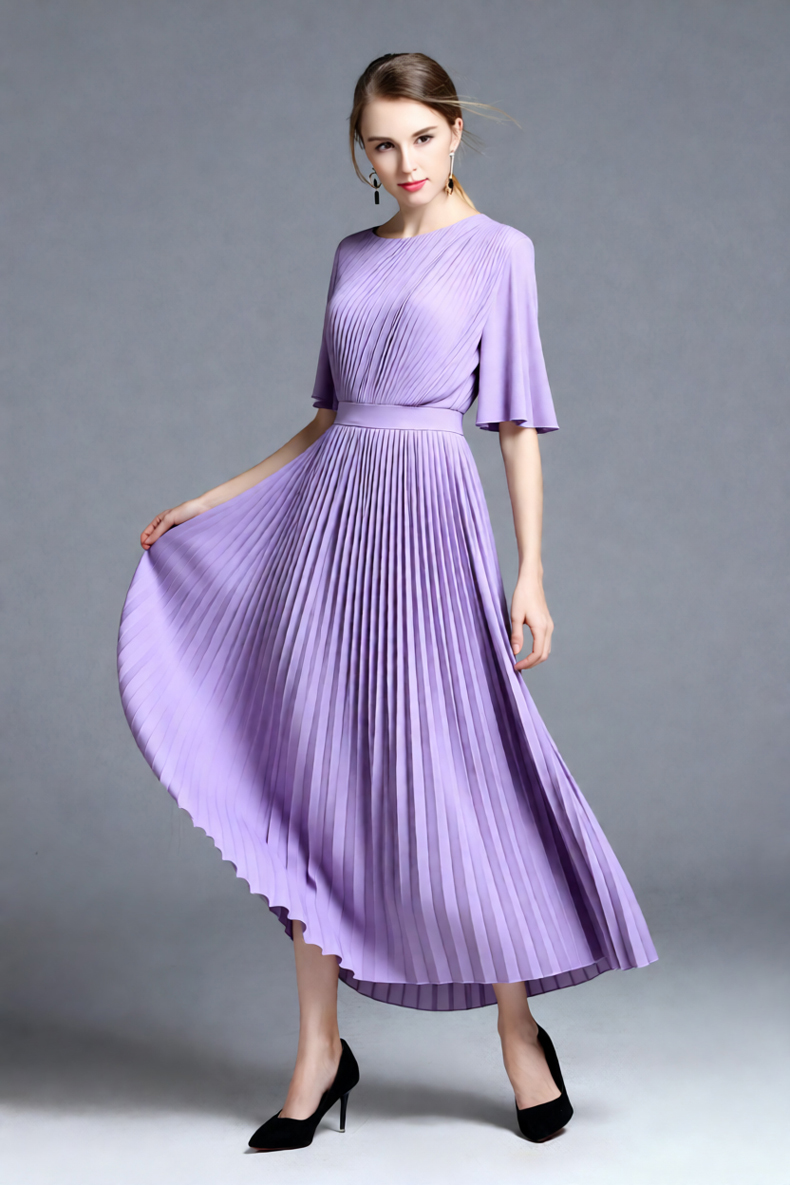 Gaun Midi Lipit Lengan Cape Wa - Women'S Formal Wear For A Wedding Guest ulasan dan harga