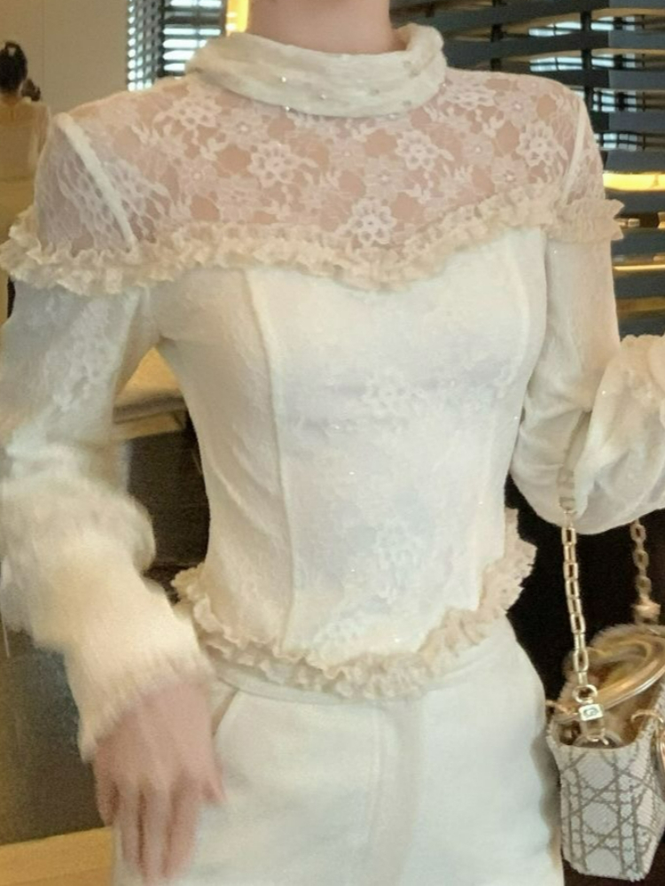 Bodysuit Lengan Panjang Elegan - Turtleneck Bodysuit Office ulasan dan harga