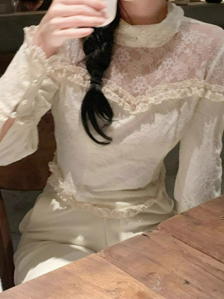 Bodysuit Lengan Panjang Elegan - Turtleneck Bodysuit Office ulasan dan harga